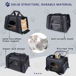 None Trasportino Per Gatti 17,7x11,4x12,2 Nero -Cibi per gatti Italia 92960177 3