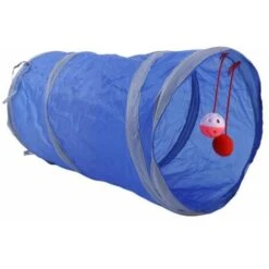 None Giocattolo Tunnel Per Gatti Colore Blu 49 X 25 Cm