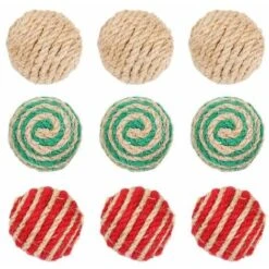 None 9pcs Giocattolo Per Gatti Palla Divertente Creativa Per Gatti Forniture Per Animali Domestici Di Natale Per Giocattolo -Cibi per gatti Italia 92965897 3