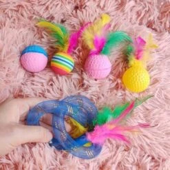 None (10) Articoli Giocattolo Per Gatti, Pallina Da Golf Per Gatti Con Cuscino E Pallina -Cibi per gatti Italia 92968135 3