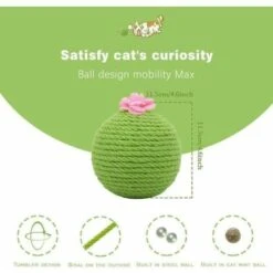 None Giocattolo Per Gatti - Palline Di Sisal - Cactus - Giocattolo Interattivo Da Masticare -Cibi per gatti Italia 92968689 4