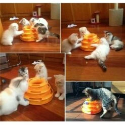 None Giocattolo Per Gatti Con Torre Di Binario Giocattolo Per Animali/Giocattolo Per Gatti Con Torre Di Binario A 4 Strati Arancione -Cibi per gatti Italia 92970099 2