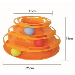 None Giocattolo Per Gatti Con Torre Di Binario Giocattolo Per Animali/Giocattolo Per Gatti Con Torre Di Binario A 4 Strati Arancione -Cibi per gatti Italia 92970099 4