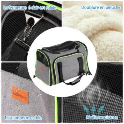 None Borsa Per Il Trasporto Cat Dog Espandibile Su Entrambi I Lati Grigio 40x30x27 Cm -Cibi per gatti Italia 92973851 4