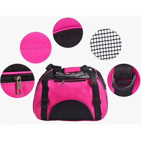 None Borsa Trasportino Borsa In Tela Per Animali Domestici Cane Gatto S Viaggio ROSA 43x20x29cm 4 None Borsa Trasportino Borsa In Tela Per Animali Domestici Cane Gatto S Viaggio ROSA 43x20x29cm - immagine 2