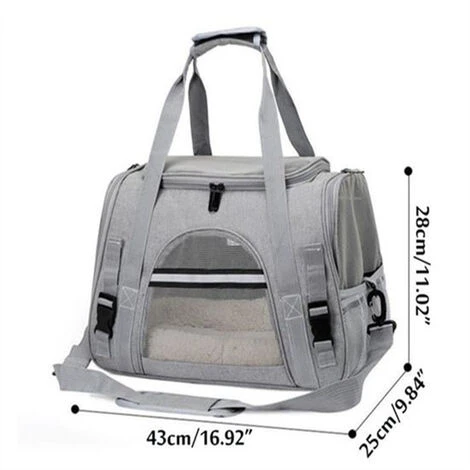 None Borsa Oxford Cane E Gatto Grigio 5 None Borsa Oxford Cane E Gatto Grigio - immagine 3