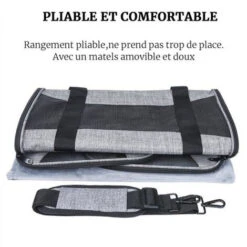 None Borsa Da Trasporto Per Cane Gatto Pieghevole 44x28x28cm Colore Grigio E Nero -Cibi per gatti Italia 92975708 3