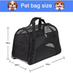 None Borsa Nera Per Animali Domestici 43×28×19 Cm -Cibi per gatti Italia 92976138 3