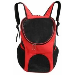 None Cestino Borsa Da Trasporto Per Cane - Aereo Gatto, Zaino Ventrale Per Cane - Gatto, Trasportino Ventrale Per Cani, Confortevole 302535cm Rosso