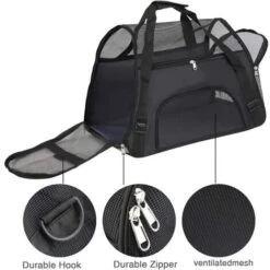 None Trasportino Per Cani E Gatti Gabbia Per Animali Domestici Morbida Borsa A Tracolla In Tessuto Per Il Trasporto -Cibi per gatti Italia 93111654 3