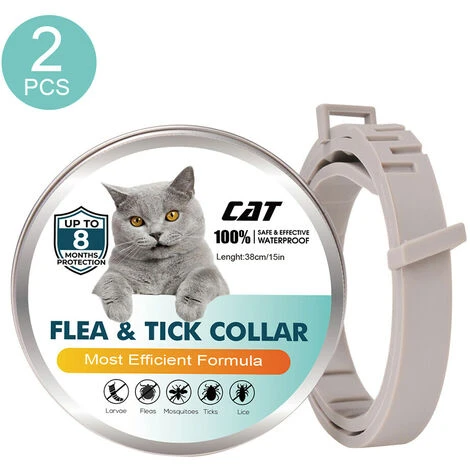 Collare Per Pulci Per Gatti Prevenzione Delle Pulci E Delle Zecche A 8 Mesi Per Gatti Di 3 Mesi E Più Vecchi PACCHETTO 2 4 Collare Per Pulci Per Gatti Prevenzione Delle Pulci E Delle Zecche A 8 Mesi Per Gatti Di 3 Mesi E Più Vecchi PACCHETTO 2 - immagine 2