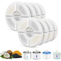 Pack Cat Water Well Filters - Filtri In Resina E Carbone Attivo Per Distributori Automatici Di Acqua Per Piante