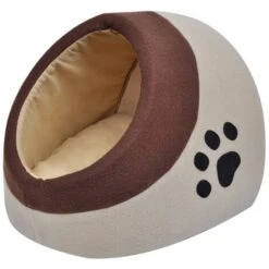 Nova Cuccia Calda Di Pile Per Gatti Beige E Marrone Varie Dimensioni Dimensioni: M