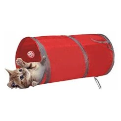 Labirinto Interattivo, Pieghevole E Leggero A 5 Tunnel In Tessuto Stropicciato Con Pom Pom E Campanelli Per Gatti, Coniglietti, Gattini, Cuccioli, Furetti O Porcellini D'India