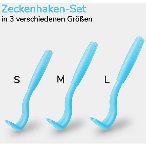 Pinzette A Gancio Per Zecche, Confezione Da 3 Per Zecche Di Tutte Le Dimensioni Rimozione Sicura E Delicata Delle Zecche In Pochissimo Tempo (blu) 5 Pinzette A Gancio Per Zecche, Confezione Da 3 Per Zecche Di Tutte Le Dimensioni Rimozione Sicura E Delicata Delle Zecche In Pochissimo Tempo (blu) - immagine 3
