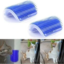 Confezione Da 2 Spazzole Per Massaggi Per Animali Domestici, Strumento Perfetto Per Gatti A Pelo Lungo E Corto, Toelettatore Per Gatti Con Erba Gatta