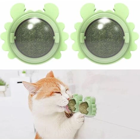 2 Pezzi Palla Di Erba Gatta Con Coperchio, Rotazione A 360°, Sfera Di Erba Gatta, Giocattolo Di Erba Gatta, Giocattolo Per Gatti, Palla Di Erba Gatta - Verde 3 2 Pezzi Palla Di Erba Gatta Con Coperchio, Rotazione A 360°, Sfera Di Erba Gatta, Giocattolo Di Erba Gatta, Giocattolo Per Gatti, Palla Di Erba Gatta - Verde