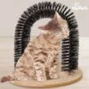 Trade Shop - Spazzola Massaggiatore Per Gatti Arco Archetto Per Gatti Con Base Tiragraffi