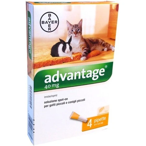 Advantage Spot-On 40mg Per Gatti E Conigli Piccoli 3 Advantage Spot-On 40mg Per Gatti E Conigli Piccoli
