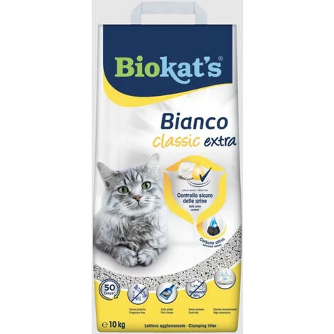 Lettiera Biokat's Bianco Extra Classic Da 10 Kg 3 Lettiera Biokat's Bianco Extra Classic Da 10 Kg
