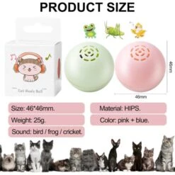 Palla Interattiva Per Gatti Con Luce A LED, Giocattolo Interattivo Per Gatti Per Interni, Grido Animale Analogico, Regalo Felino Sferico 2 Pezzi (palla Musicale Rosa, Palla Musicale Verde) 8 Palla Interattiva Per Gatti Con Luce A LED, Giocattolo Interattivo Per Gatti Per Interni, Grido Animale Analogico, Regalo Felino Sferico 2 Pezzi (palla Musicale Rosa, Palla Musicale Verde) -Cibi per gatti Italia 95460296 2