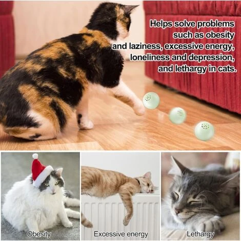 Palla Interattiva Per Gatti Con Luce A LED, Giocattolo Interattivo Per Gatti Per Interni, Grido Animale Analogico, Regalo Felino Sferico 2 Pezzi (palla Musicale Rosa, Palla Musicale Verde) 6 Palla Interattiva Per Gatti Con Luce A LED, Giocattolo Interattivo Per Gatti Per Interni, Grido Animale Analogico, Regalo Felino Sferico 2 Pezzi (palla Musicale Rosa, Palla Musicale Verde) - immagine 4