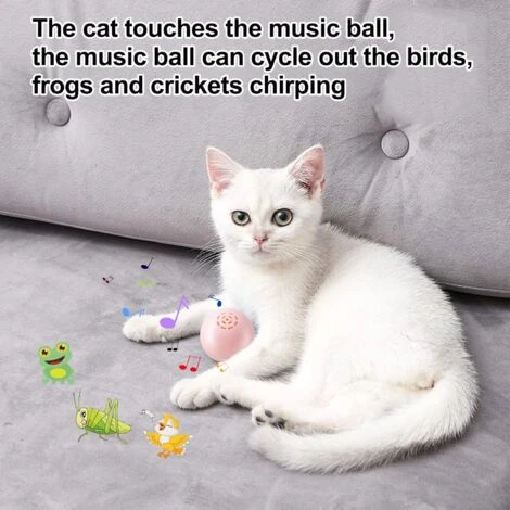 Palla Interattiva Per Gatti Con Luce A LED, Giocattolo Interattivo Per Gatti Per Interni, Grido Animale Analogico, Regalo Felino Sferico 2 Pezzi (palla Musicale Rosa, Palla Musicale Verde) 7 Palla Interattiva Per Gatti Con Luce A LED, Giocattolo Interattivo Per Gatti Per Interni, Grido Animale Analogico, Regalo Felino Sferico 2 Pezzi (palla Musicale Rosa, Palla Musicale Verde) - immagine 5
