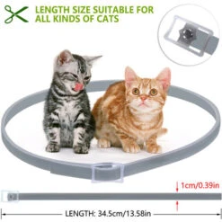 Collari Antipulci Da 34,5 Cm Per Gatti, Collari Antiparassitari Regolabili E Impermeabili -Cibi per gatti Italia 95469088 4