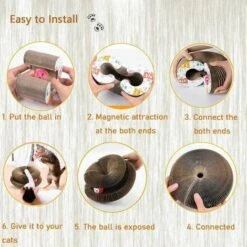 Tiragraffi Per Gatti Con Palla Giocattolo, Tiragraffi Per Gatti Con Organo Magico, Tiragraffi Pieghevole Magico, Tiragraffi Con Erba Gatta, Tiragraffi In Cartone -Cibi per gatti Italia 95704718 3