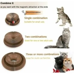 Tiragraffi Per Gatti Con Palla Giocattolo, Tiragraffi Per Gatti Con Organo Magico, Tiragraffi Pieghevole Magico, Tiragraffi Con Erba Gatta, Tiragraffi In Cartone -Cibi per gatti Italia 95704718 4