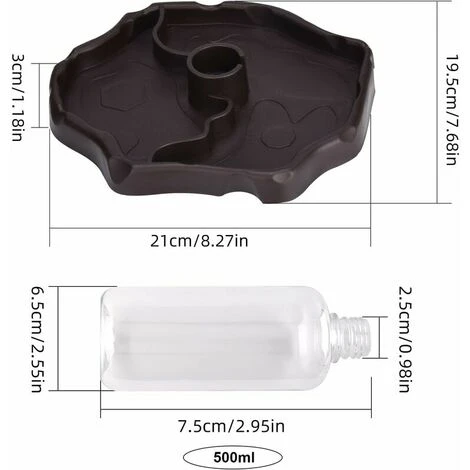 Dispenser D'acqua Per Rettili, Abbeveratoio Per Tartarughe, Mangiatoia Per Tartarughe Dispenser Per Alimenti 2 In 1 Accessorio Per Ciotola In Plastica Antigoccia - Marrone 4 Dispenser D'acqua Per Rettili, Abbeveratoio Per Tartarughe, Mangiatoia Per Tartarughe Dispenser Per Alimenti 2 In 1 Accessorio Per Ciotola In Plastica Antigoccia - Marrone - immagine 2