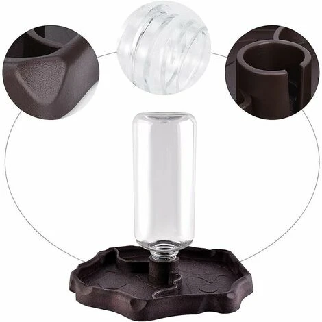Dispenser D'acqua Per Rettili, Abbeveratoio Per Tartarughe, Mangiatoia Per Tartarughe Dispenser Per Alimenti 2 In 1 Accessorio Per Ciotola In Plastica Antigoccia - Marrone 7 Dispenser D'acqua Per Rettili, Abbeveratoio Per Tartarughe, Mangiatoia Per Tartarughe Dispenser Per Alimenti 2 In 1 Accessorio Per Ciotola In Plastica Antigoccia - Marrone - immagine 5