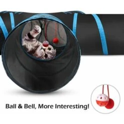 Giocattolo Per Gatti Tunnel Per Gatti Con 5 Canali Pieghevoli Blu 30 Cm Di Diametro -Cibi per gatti Italia 95707336 4