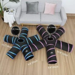 Giocattolo Per Gatti Tunnel Per Gatti Con 5 Canali Pieghevoli Blu 30 Cm Di Diametro -Cibi per gatti Italia 95707336 5