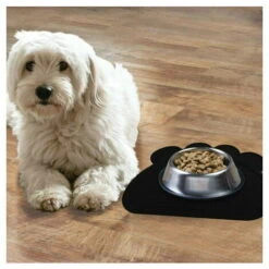 Tappetino Per Ciotola Per Cani E Gatti Tappetino Per Cibo Per Animali Domestici In Silicone Tappetino Per Alimentazione Antiscivolo Facile Da Indossare （Nero） -Cibi per gatti Italia 95786668 2