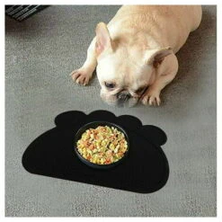 Tappetino Per Ciotola Per Cani E Gatti Tappetino Per Cibo Per Animali Domestici In Silicone Tappetino Per Alimentazione Antiscivolo Facile Da Indossare （Nero） -Cibi per gatti Italia 95786668 3