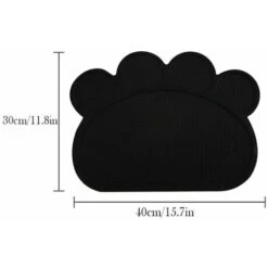 Tappetino Per Ciotola Per Cani E Gatti Tappetino Per Cibo Per Animali Domestici In Silicone Tappetino Per Alimentazione Antiscivolo Facile Da Indossare （Nero） -Cibi per gatti Italia 95786668 5