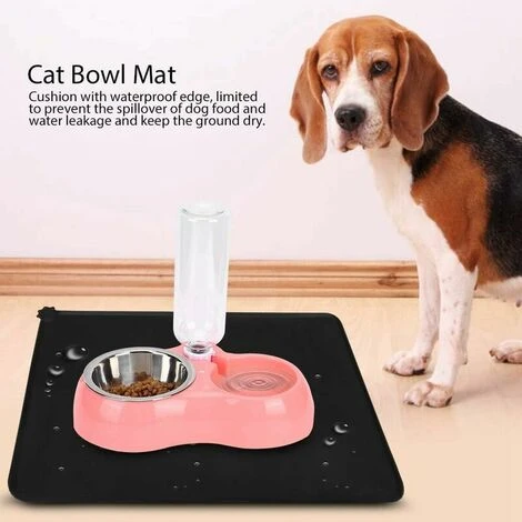 Tappetino Antiscivolo Per Ciotola Per Cani In Silicone Tappetino Per Ciotola Per Animali Domestici Tappetino Per Ciotola Impermeabile 48x30cm, Nero 6 Tappetino Antiscivolo Per Ciotola Per Cani In Silicone Tappetino Per Ciotola Per Animali Domestici Tappetino Per Ciotola Impermeabile 48x30cm, Nero - immagine 4
