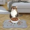 Tappetino Per Ciotola Per Cani, Tovaglietta Per Animali Domestici In Silicone A Forma Di Osso, Tappetino Antiscivolo In Silicone A Forma Di Osso Per Cani Di Piccola Taglia E Gatti（48x30cm） -Cibi per gatti Italia 95788868 1