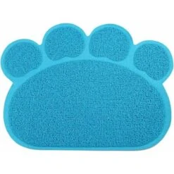 Tappetino Per Lettiera Per Gatti Zampa Ciotola Per Alimentazione Tovaglietta Per Gatti Tappetino Per Lettiera Antiscivolo Tappetino Per Lettiera Impermeabile Accessori Per Gatti 30x40cm（Blu）