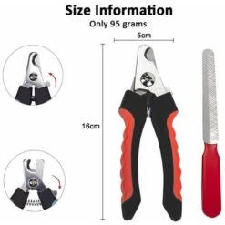 Tagliaunghie Per Cani E Tagliaunghie Per Gatti Con Lima Per Unghie - Piccoli Animali Domestici - Con Protezione Di Sicurezza Per Evitare Il Taglio Eccessivo (rosso) -Cibi per gatti Italia 95860645 5