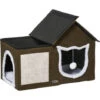 PawHut Casetta Per Gatti Con 2 Porte, Pallina Da Gioco, Cuscino E Tappetino Tiragraffi, 65x41x45.5 Cm 2 PawHut Casetta Per Gatti Con 2 Porte, Pallina Da Gioco, Cuscino E Tappetino Tiragraffi, 65x41x45.5 Cm -Cibi per gatti Italia 96085000 1