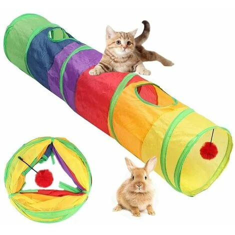 Tunnel Per Gatti Domestici, Tunnel Per Gatti Pieghevole, Tubo Giocattolo Pieghevole Per Animali Domestici, Con Palla Giocattolo, Adatto A Conigli, Cuccioli, Furetti, Porcellini D'India, Aumenta Il Div 3 Tunnel Per Gatti Domestici, Tunnel Per Gatti Pieghevole, Tubo Giocattolo Pieghevole Per Animali Domestici, Con Palla Giocattolo, Adatto A Conigli, Cuccioli, Furetti, Porcellini D'India, Aumenta Il Div