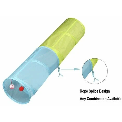 Tessuto Increspato Interattivo, Pieghevole E Leggero 5 Tunnel Labirinto Con Pompon E Campana Per Gatti, Piccoli Conigli, Gattini, Cuccioli, Furetti O Porcellini D'India 4 Tessuto Increspato Interattivo, Pieghevole E Leggero 5 Tunnel Labirinto Con Pompon E Campana Per Gatti, Piccoli Conigli, Gattini, Cuccioli, Furetti O Porcellini D'India - immagine 2