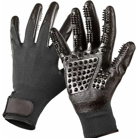 LITZEE Accessori Per Toelettatura Gatti Guanti Per Toelettatura Animali Guanti Morbidi Per Animali, Perfetti Per Massaggiare E Recuperare I Peli Di Cani, Gatti, Cavalli (nero) 3 LITZEE Accessori Per Toelettatura Gatti Guanti Per Toelettatura Animali Guanti Morbidi Per Animali, Perfetti Per Massaggiare E Recuperare I Peli Di Cani, Gatti, Cavalli (nero)