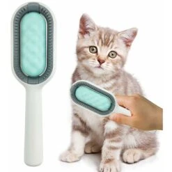 Spazzola A Pettine Per La Rimozione Dei Peli Per Animali Da Compagnia Spazzola Da Massaggio Blu Detergente Multifunzione A Doppia Estremità Per Rimuovere Grovigli Di Peli Strumento A Rullo Lungo Per A