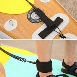 SUP Leash 10 Piedi Elastico A Spirale Stand Up Paddle Board Leash Per Tavola Da Surf -Cibi per gatti Italia 96717298 5