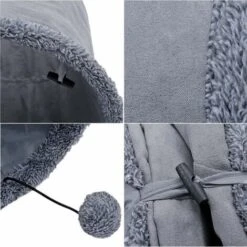 Tunnel Per Gatti In Pelle Scamosciata, Grande Tunnel Per Gatti Pieghevole Con 2 Fori E Palla Appesa Per Gatti, Gattini, Conigli, Diametro 2550 Cm -Cibi per gatti Italia 97073690 5