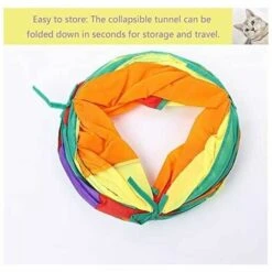 Tunnel Interattivo Per Gatti Per Interni - Giocattolo Per Animali Domestici - Tunnel Di Gioco Per Gatti, Gattini, Conigli, Cuccioli - Pieghevole (Stile Arcobaleno) -Cibi per gatti Italia 97075077 5