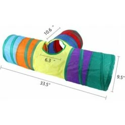 Tunnel Interattivo Per Gatti - Giocattolo Per Animali Domestici - Tunnel Di Gioco Per Gatti, Gattini, Conigli, Cuccioli - Pieghevole (Rainbow T Style) -Cibi per gatti Italia 97077282 5
